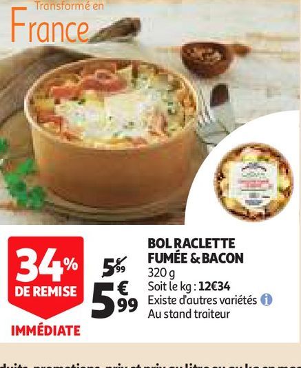 BOL RACLETTE FUMÉE & BACON