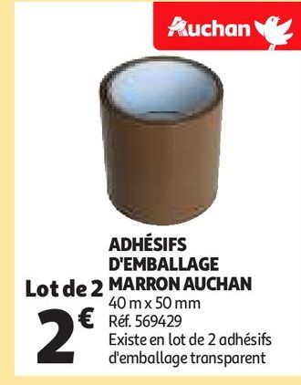 ADHÉSIFS D'EMBALLAGE MARRON AUCHAN