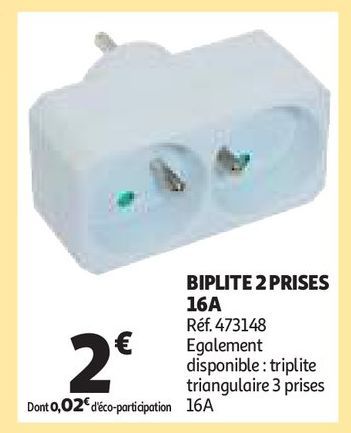 BIPLITE 2 PRISES 16A(1) 