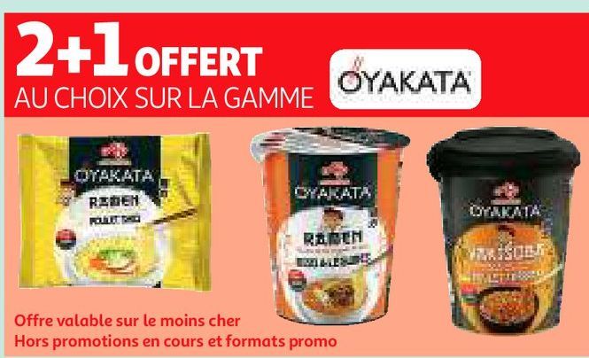 2+1 OFFERT AU CHOIX SUR LA GAMME OYAKATA