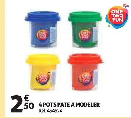 4 pots pate a modeler 