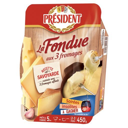 LA FONDUE AUX 3 FROMAGES PRÉSIDENT