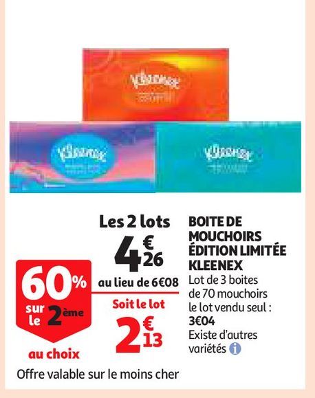 BOITE DE MOUCHOIRS ÉDITION LIMITÉE KLEENEX