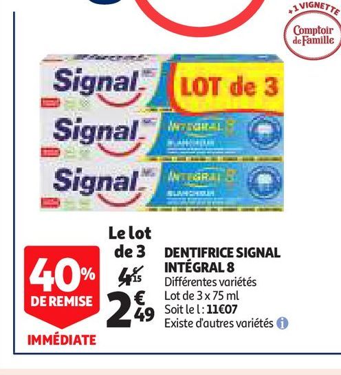  DENTIFRICE SIGNAL INTÉGRAL 8