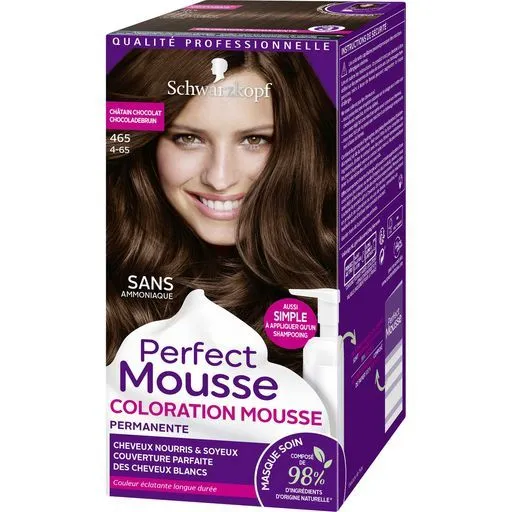 coloration perfect mousse châtain chocolat schwarzkopf