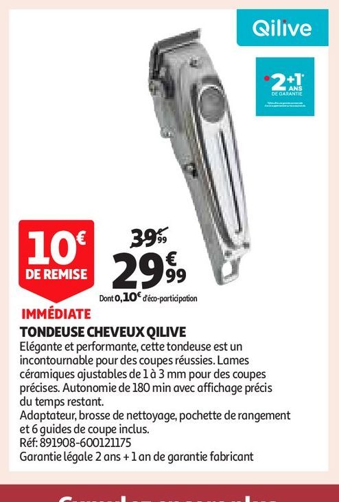 TONDEUSE CHEVEUX QILIVE