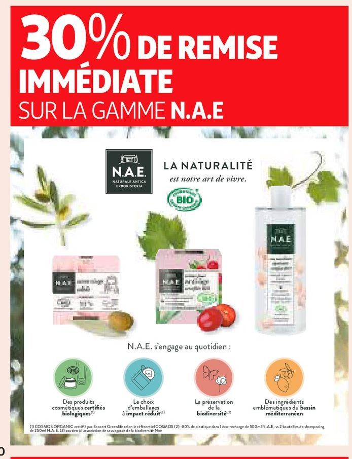 30% DE REMISE IMMÉDIATE SUR LA GAMME N.A.E