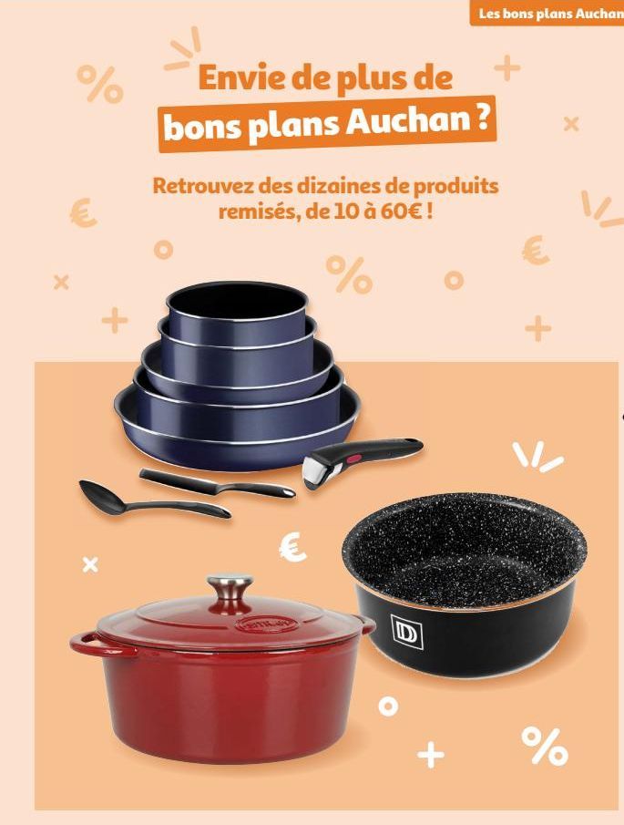 Envie de plus de bons plans Auchan ? Retrouvez des dizaines de produits remisés, de 10 à 60€ !