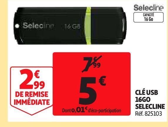 CLÉ USB 16GO SELECLINE 