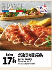 JAMBON SEC DE SAVOIE AUCHAN LE CHARCUTIER   