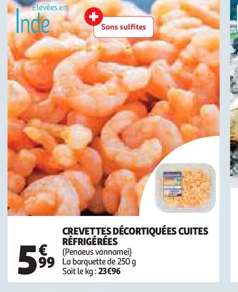 CREVETTES DÉCORTIQUÉES CUITES RÉFRIGÉRÉES 