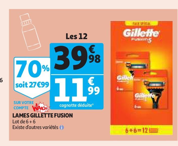 LAMES GILLETTE FUSION