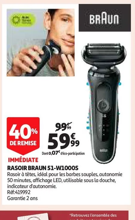 rasoir braun 51-w1000s