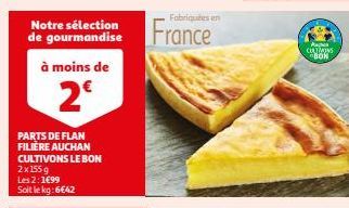  PARTS DE FLAN FILIÈRE AUCHAN CULTIVONS LE BON 