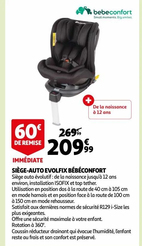 Promo Équipement bébé confort chez Auchan