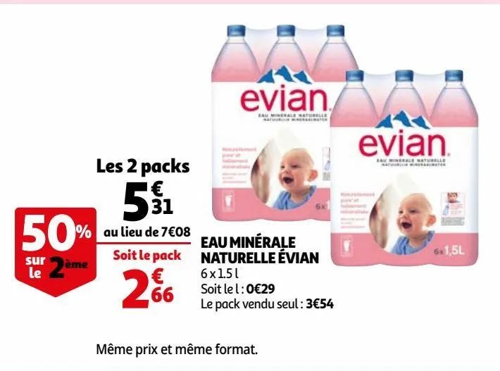 eau minérale naturelle évian