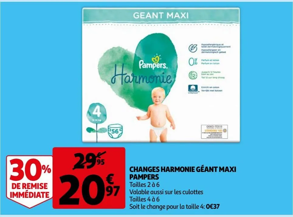 changes harmonie géant maxi pampers