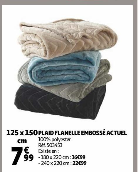 PLAID FLANELLE EMBOSSÉ ACTUEL