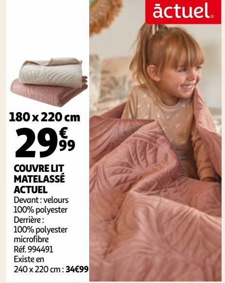 COUVRE LIT MATELASSÉ ACTUEL