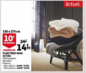 Promo Couette polaire chez Auchan