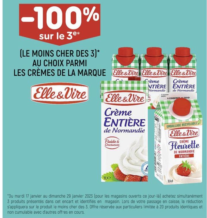 crème pour cuisine Elle & Vire