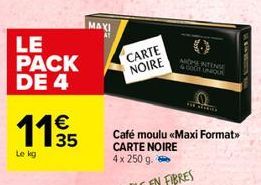 café moulu Carte noire