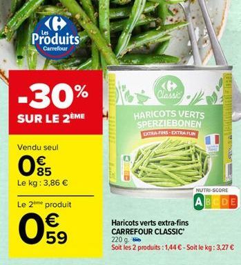 haricots verts Carrefour