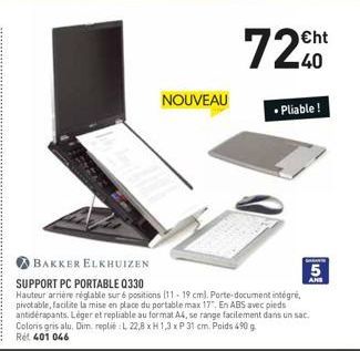 NOUVEAU  72c  • Pliable !  5  ANS 