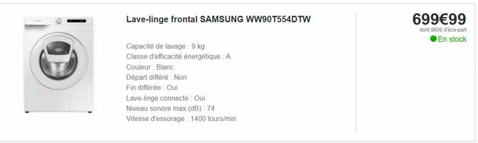 lave-linge Samsung