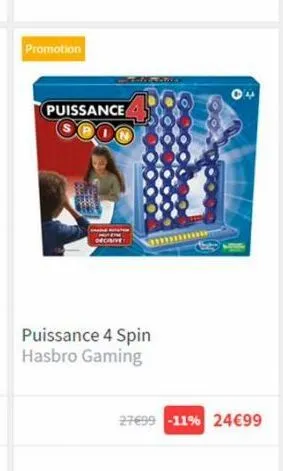 promotion  puissance 0  tall mana  puissance 4 spin hasbro gaming  27€99 -11% 24€99 