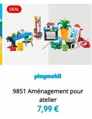 deal  playmobil  9851 aménagement pour  atelier  7,99 € 