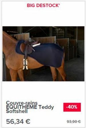 BIG DESTOCK'  Couvre-reins EQUITHEME Teddy Softshell  56,34 €  -40%  93,90 € 