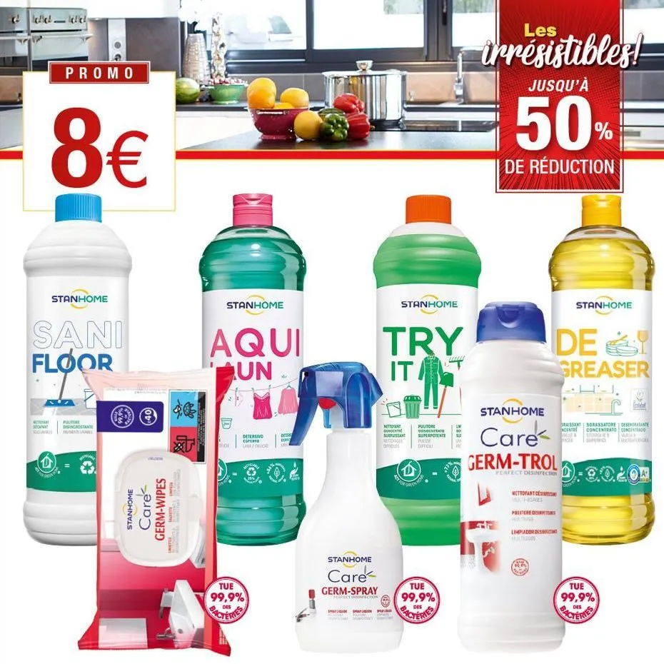 ddddd  promo  8€  decant  stanhome  sani floor  pulitore disincrostante t  stanhome  care germ-wipes  the co  harleners  t  spalisan  s  stanhome  aqui un  por  detersivo coperto lana delica  melay  t