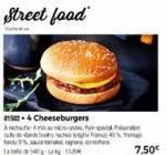 street food  2-4 cheeseburgers  monds pu  hehe 40%  7.50€ 