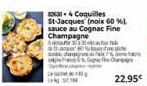 2030-4 Coquilles  St-Jacques (noix 60 961 sauce au Cognac Fine Champagne  A se  Geg  dure plote 