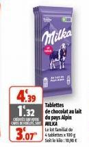 chocolat au lait Milka