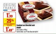 fondant au chocolat Rians