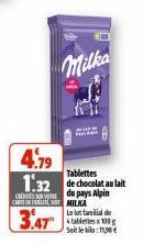 chocolat au lait Milka