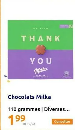 chocolats milka