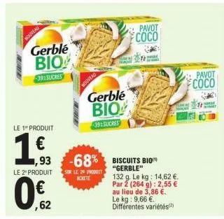 biscuits bio gerblé