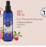 Eau florale de rose bio offre à 6,95€ sur Botanic