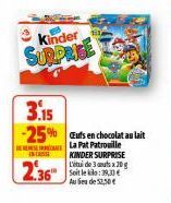 chocolat au lait Kinder