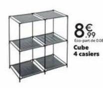 8.99 tee-cart con to th  cube 4 casiers 