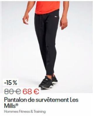 -15%  80 € 68 €  Pantalon de survêtement Les Mills®  Hommes Fitness & Training 