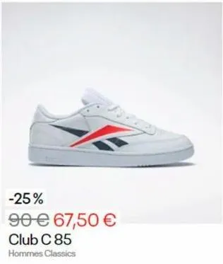 -25%  90 € 67,50 €  club c 85  hommes classics 