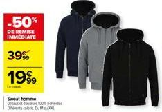 -50%  DE REMISE IMMEDIATE  39%  1999  Sweat homme  Deset couture 100% polye  Disco Dua 