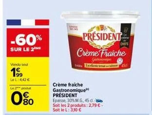 crème fraîche président