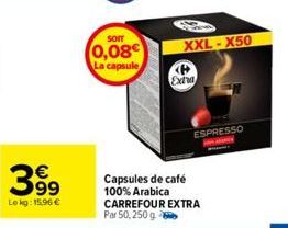 capsules de café Carrefour