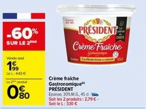 crème fraîche président