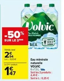 VOLVIC Eau minérale naturelle - 160g